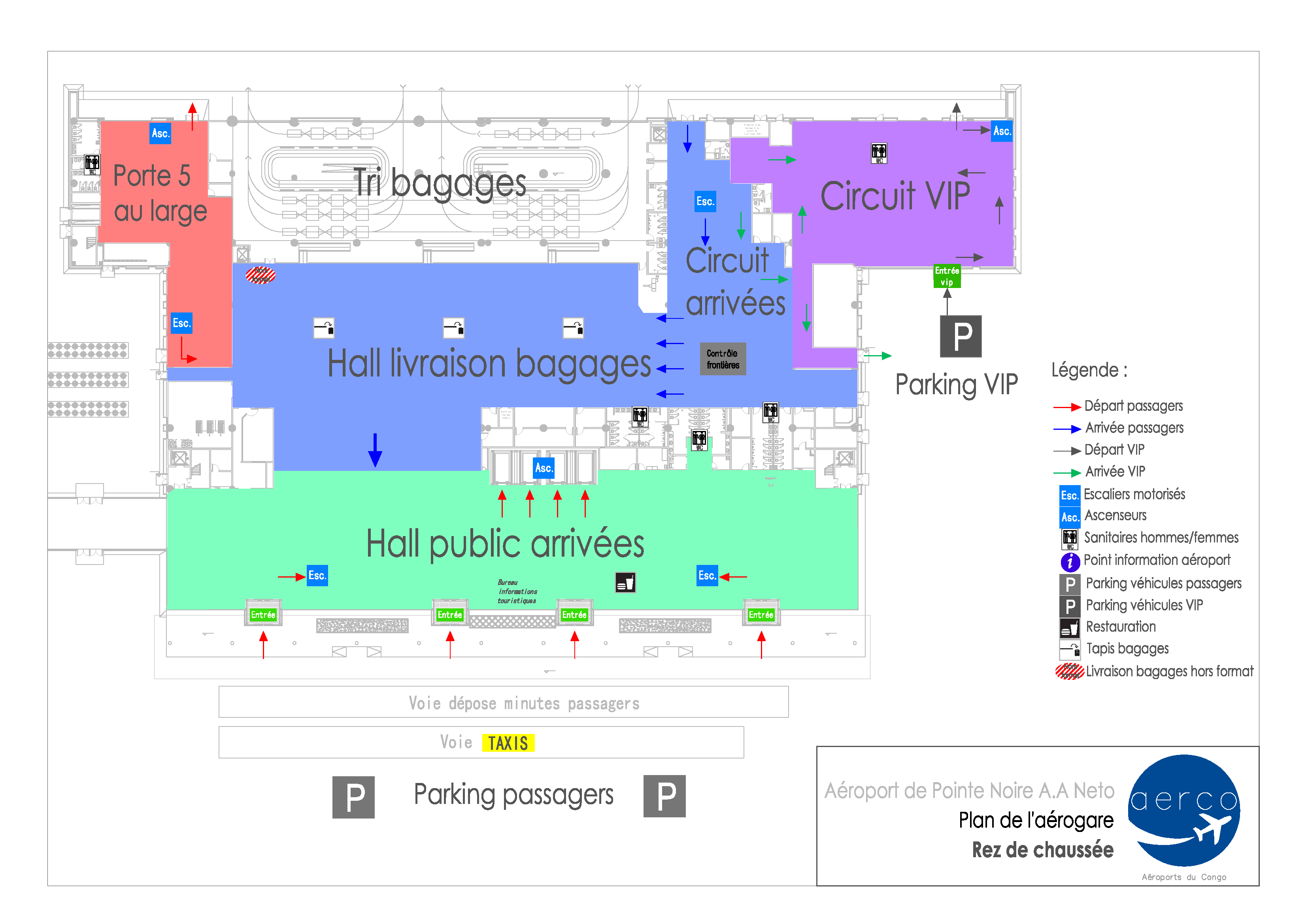 plans de l'aérogare